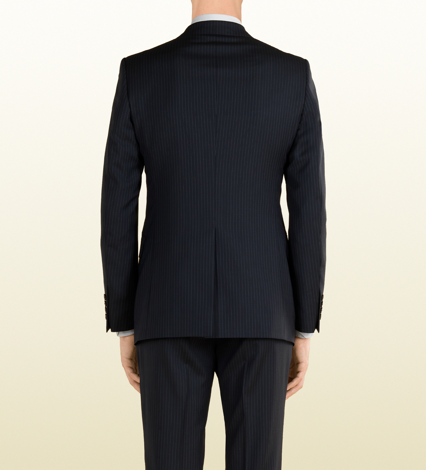 Lyst Gucci Monaco Striped Wool Mohair Suit in Blue for Men