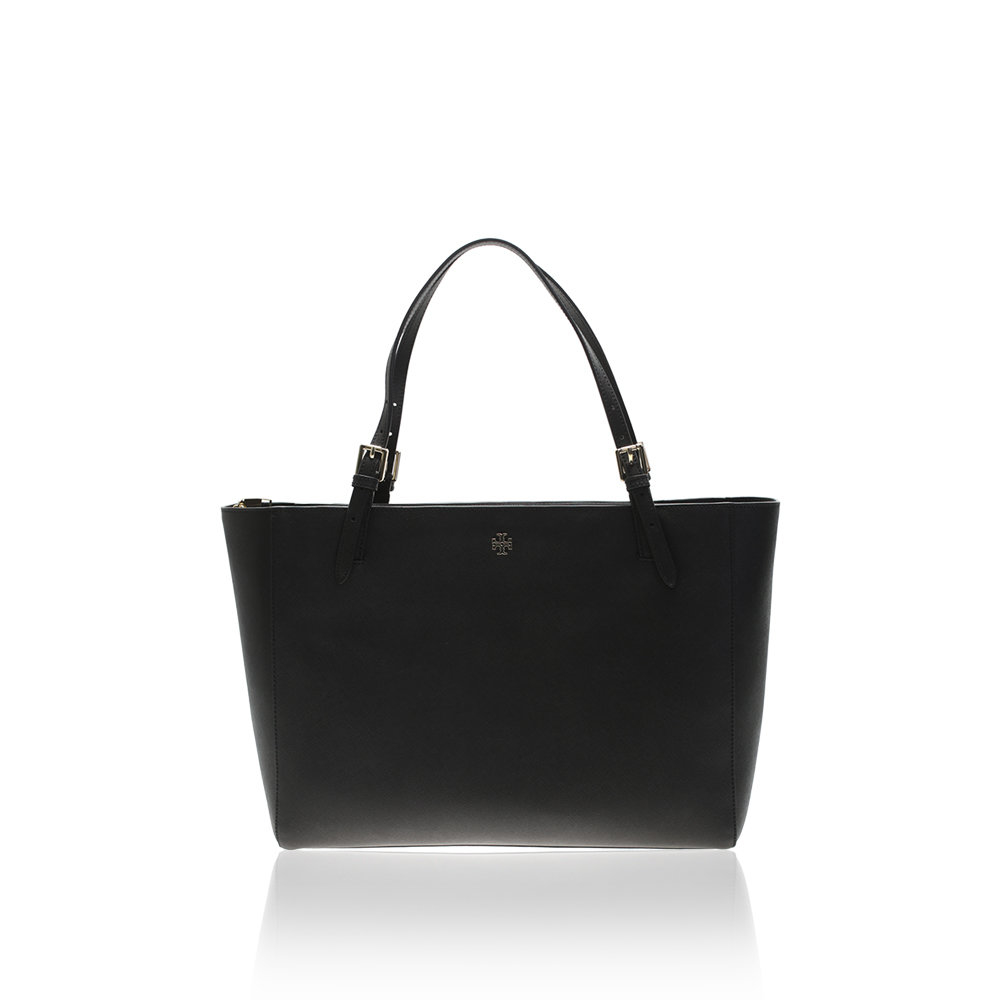Tory burch Black Leather York Shopping Bag in Black Lyst