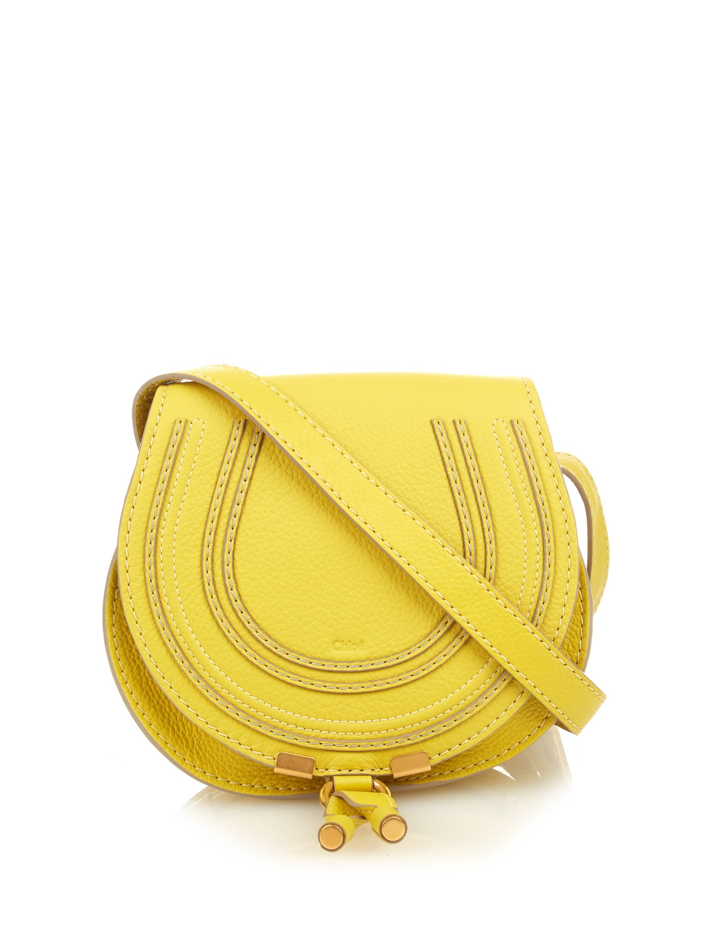 Lyst - Chloé Marcie Mini Leather Cross-body Bag in Yellow