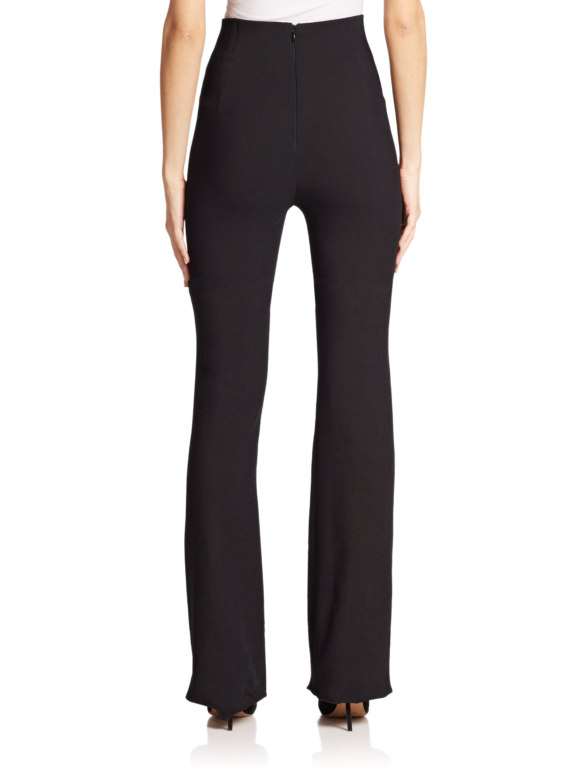 Lyst - Donna Karan High-waist Pants in Black