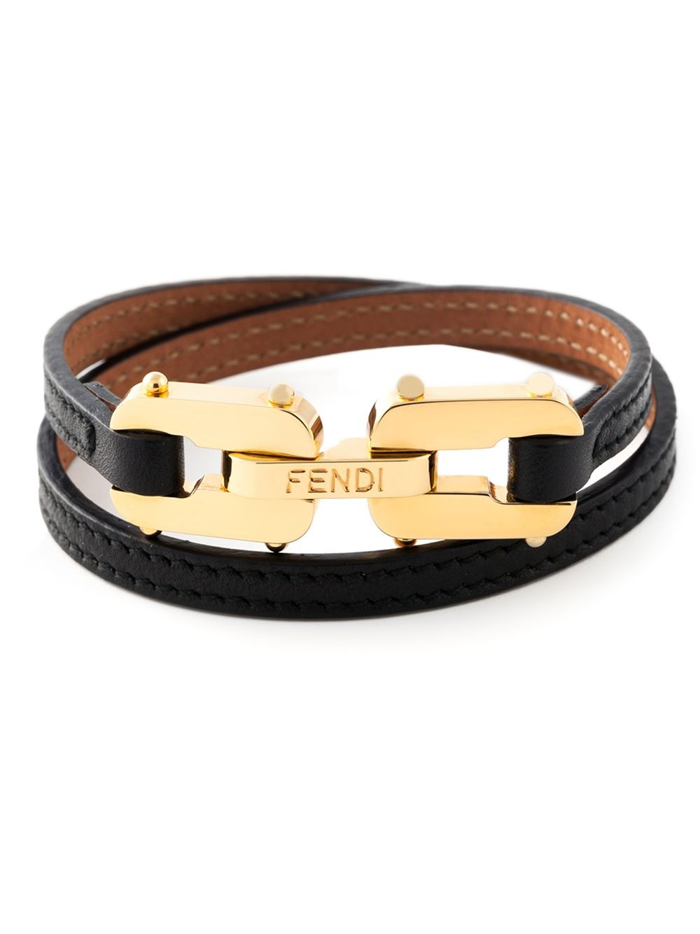 Lyst Fendi Chains Bracelet In Black Gallery