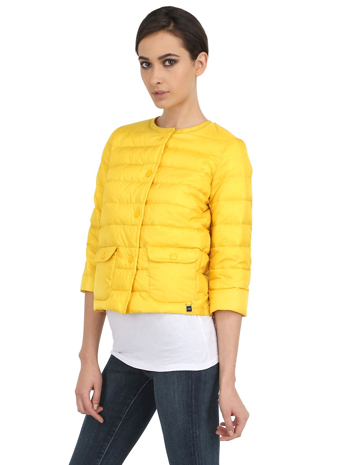 Lyst Add Quilted Light Down Jacket in Yellow
