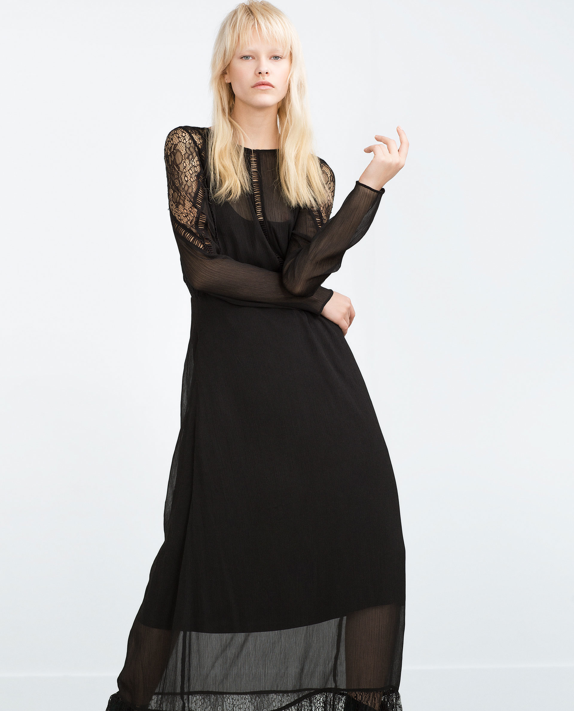 zara black dresses