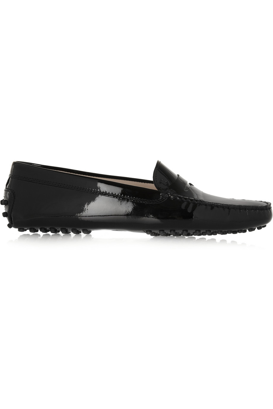 tods patent leather loafers
