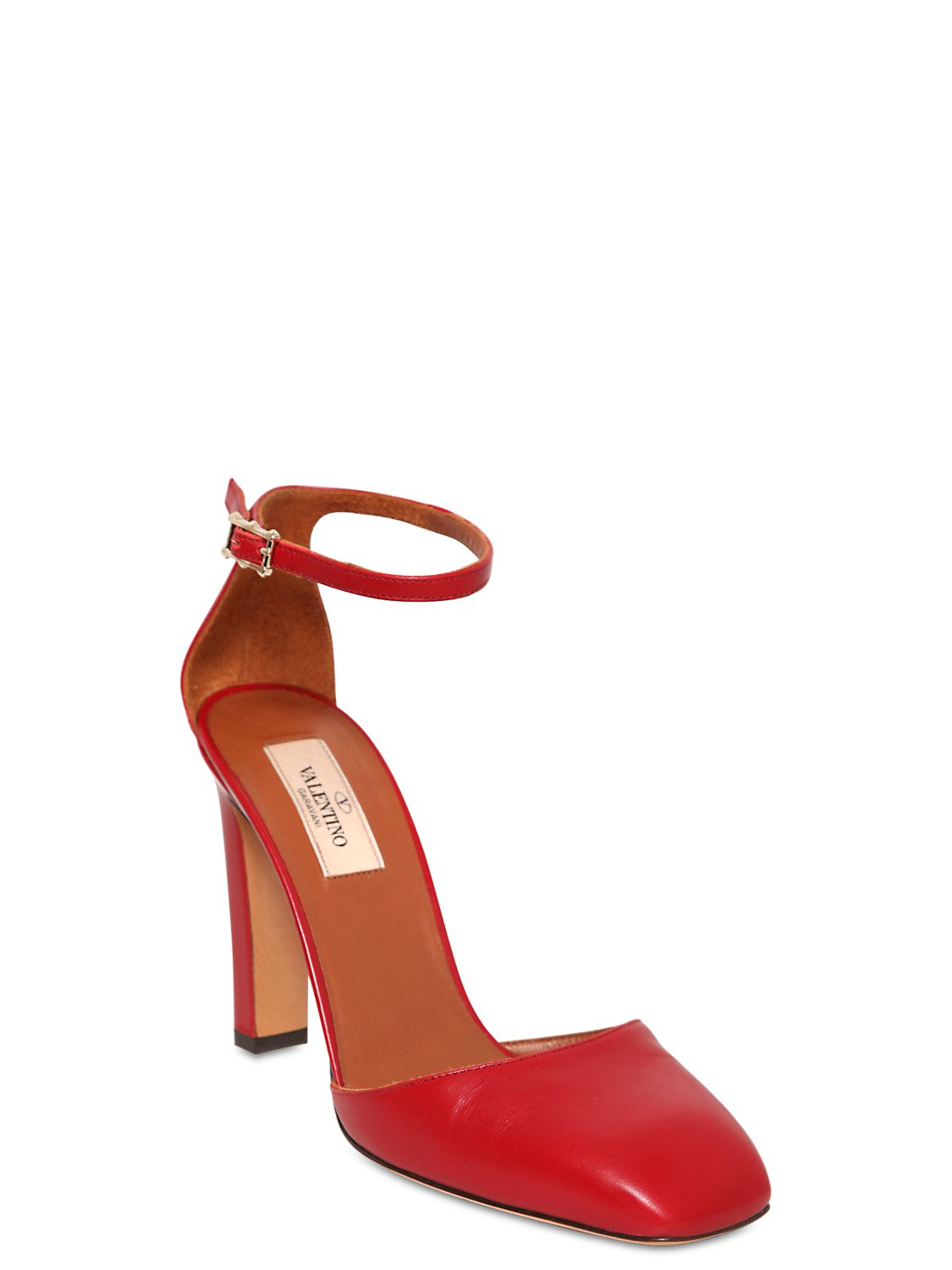 Valentino 100Mm Club On Leather Pumps in Red | Lyst