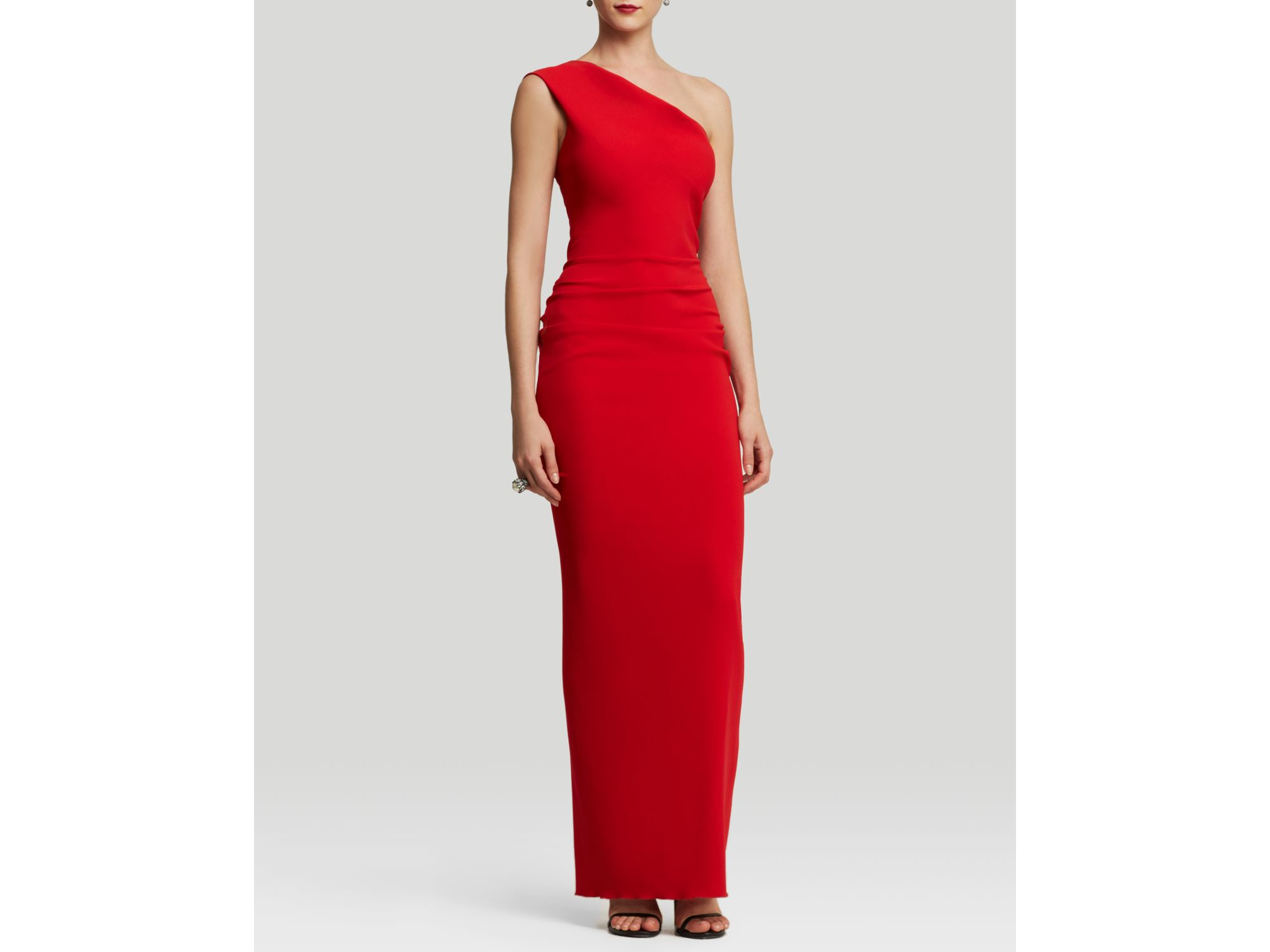nicole bakti one shoulder dress