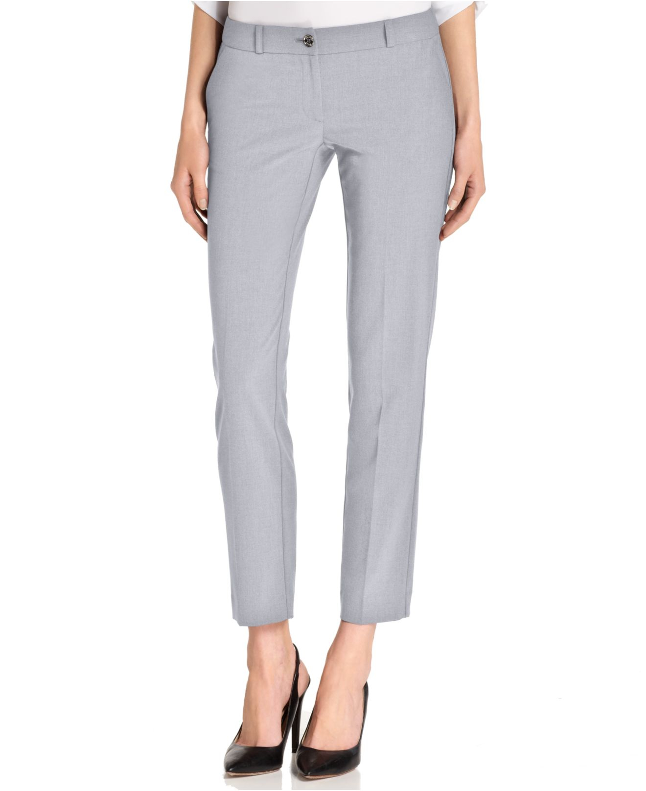 Lyst - Michael kors Skinny Ankle-length Pants in Blue