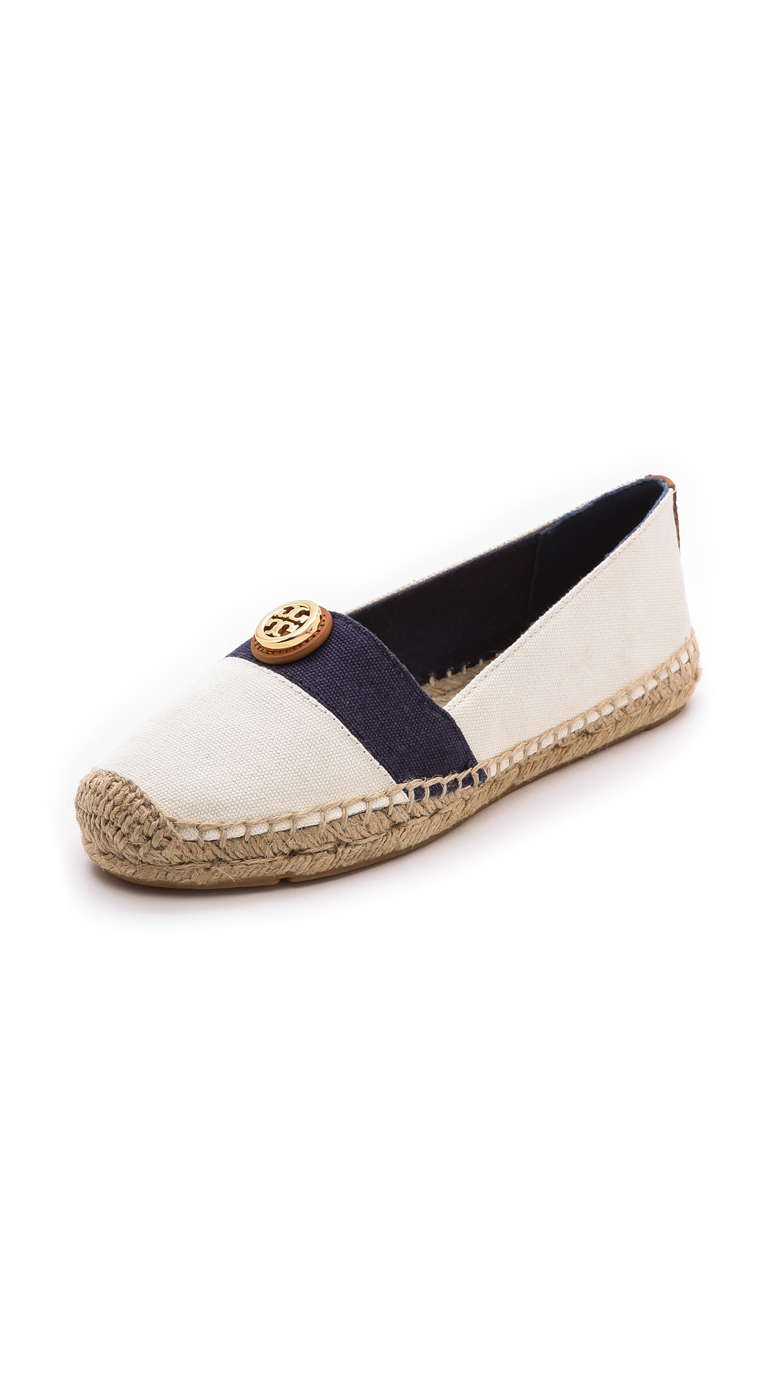 Tory burch Beacher Flat Espadrilles in White | Lyst