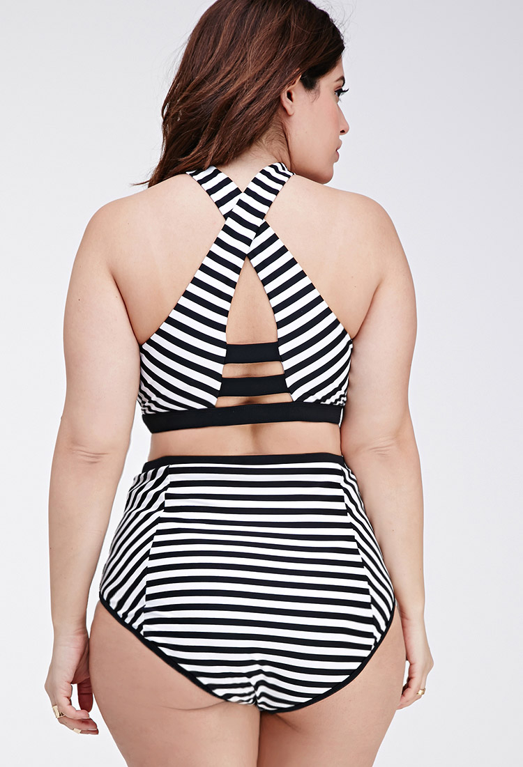 halter striped bikini