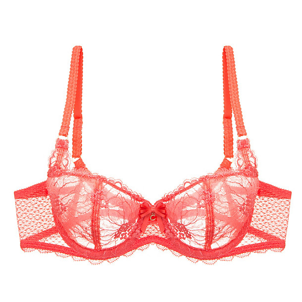 Chantelle Opera Demi Bra in Red (Flamingo) | Lyst