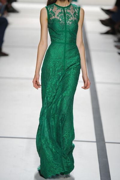 Elie Saab Lace Gown in Green | Lyst