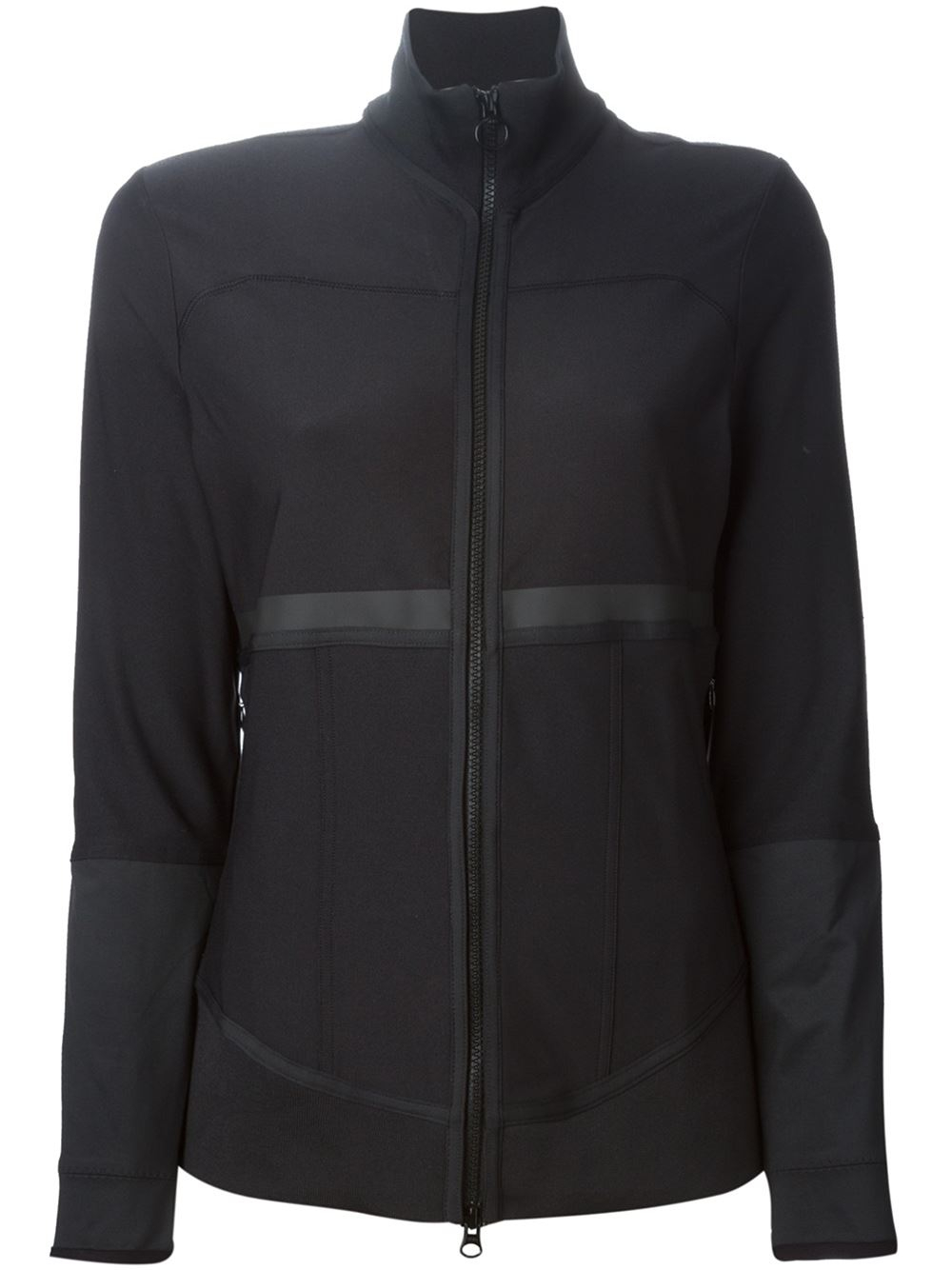 Adidas By Stella Mccartney Fitted Running Jacket in Black | Lyst