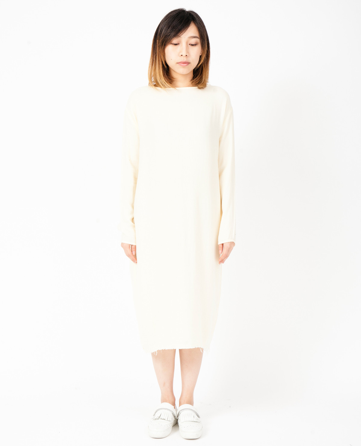 Lyst Black Crane Slim Dress Cream In Natural Gallery