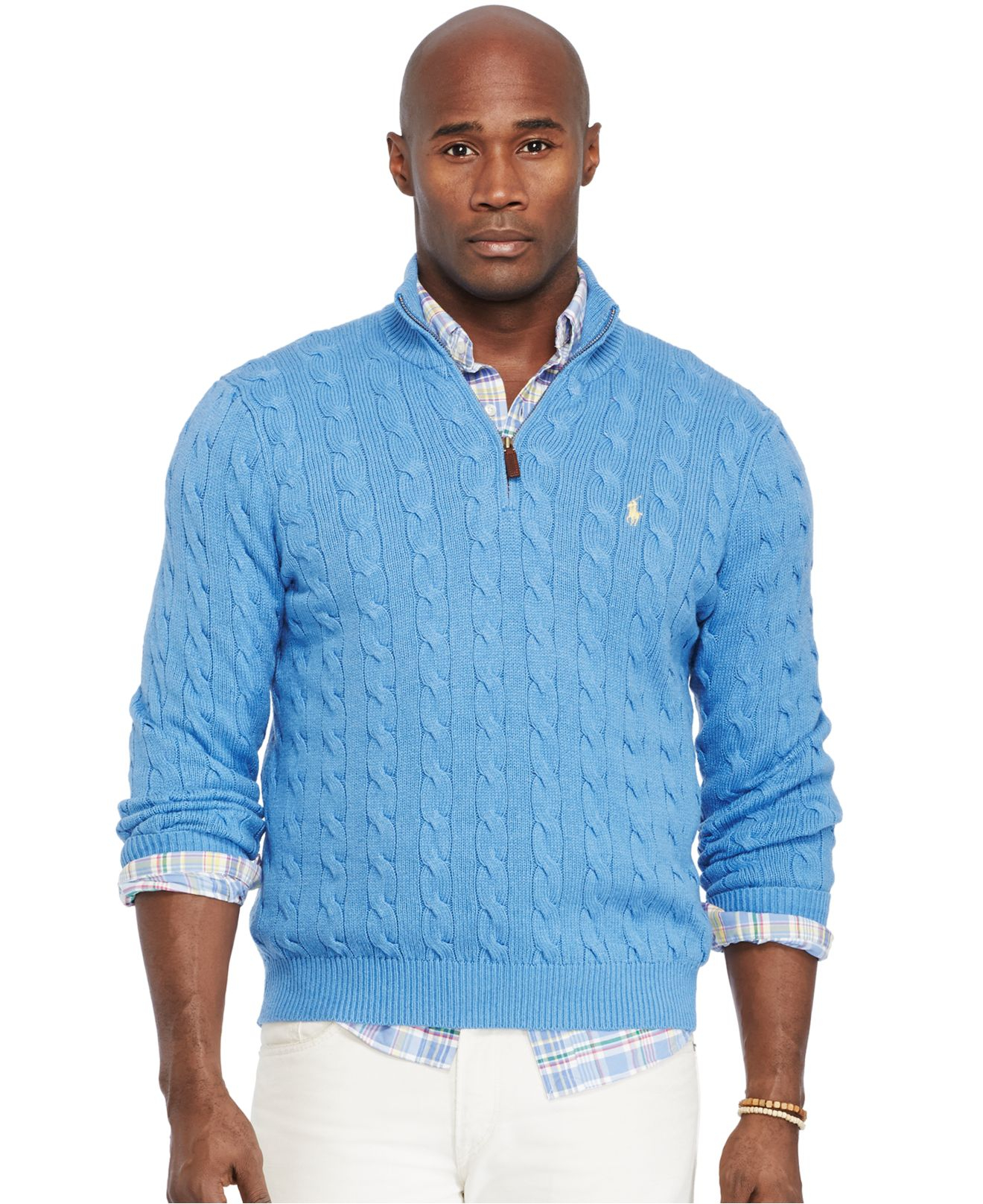 Polo Ralph Lauren Blue Big And Tall Cable Knit Tussah Silk Sweater Product 1 26750222 0 497725757 Normal 