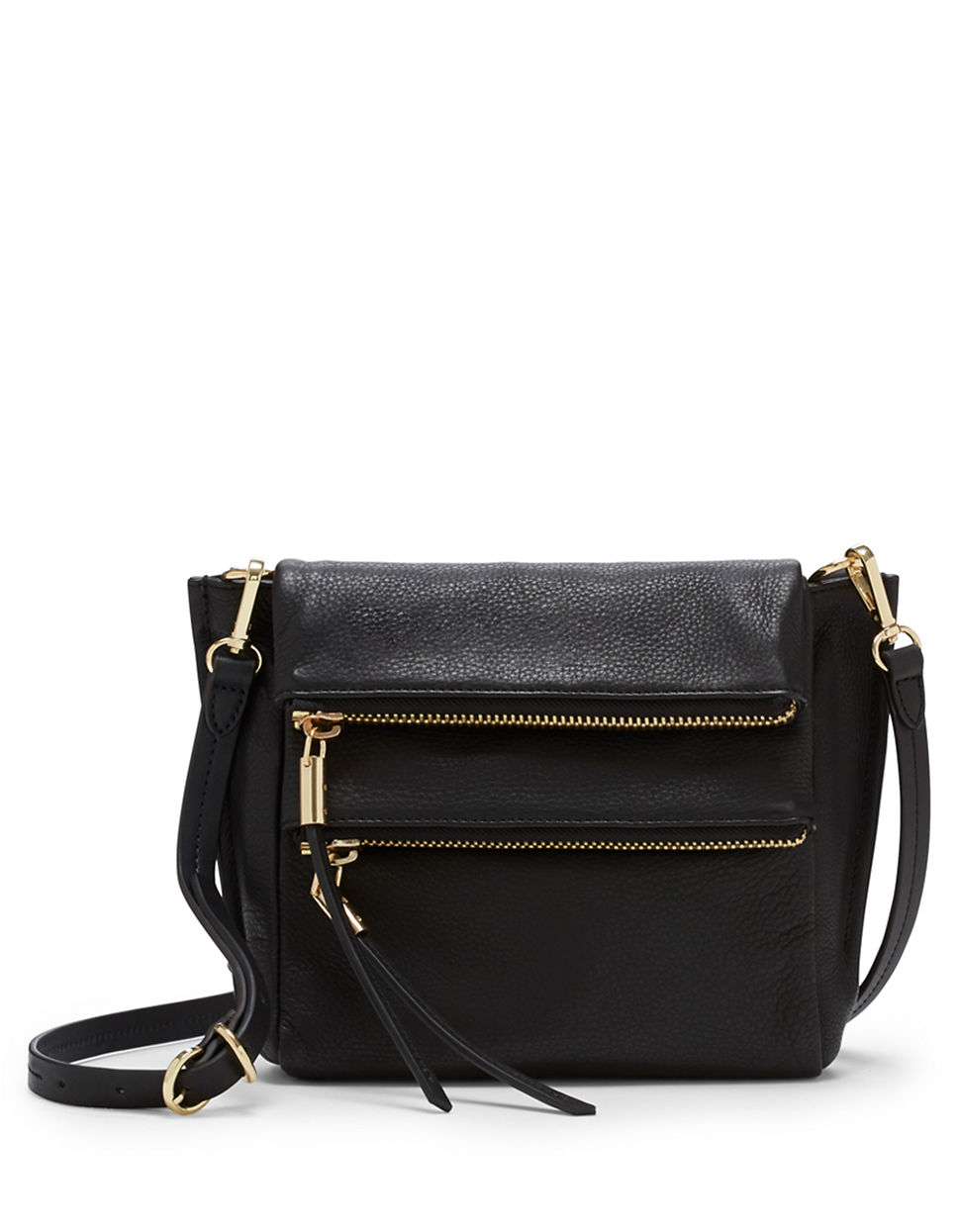 Vince Camuto Faye Leather Crossbody Bag in Black | Lyst