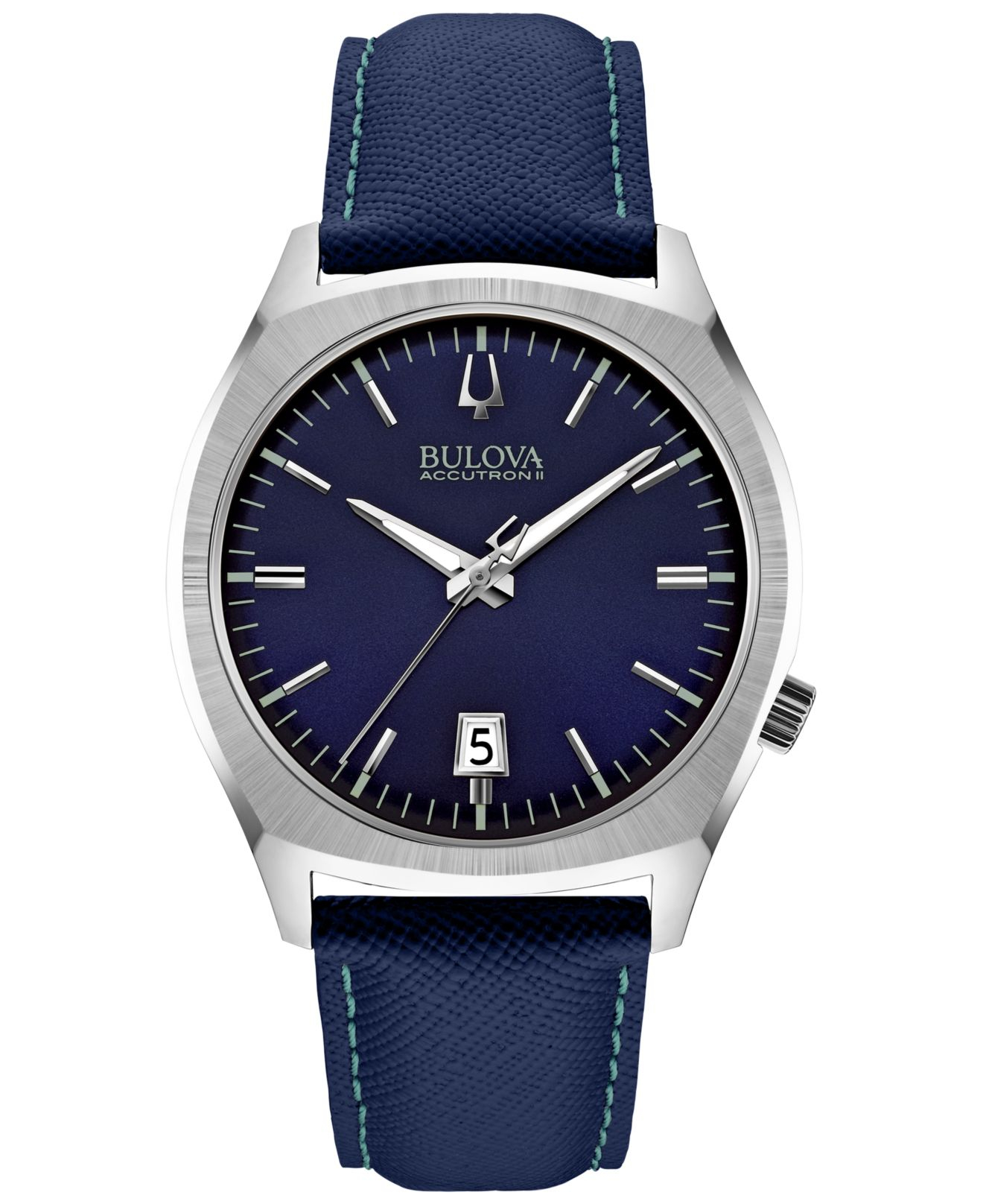 Lyst - Bulova Ii Men's Surveyor Blue Leather Strap Watch 41mm 96b212 in