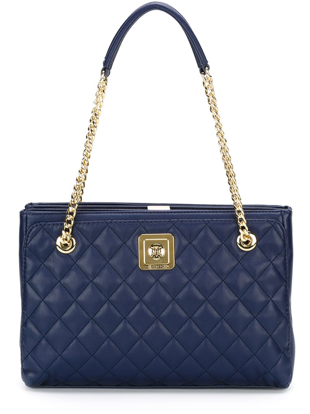 Lyst - Love moschino Quilted Shoulder Bag in Blue