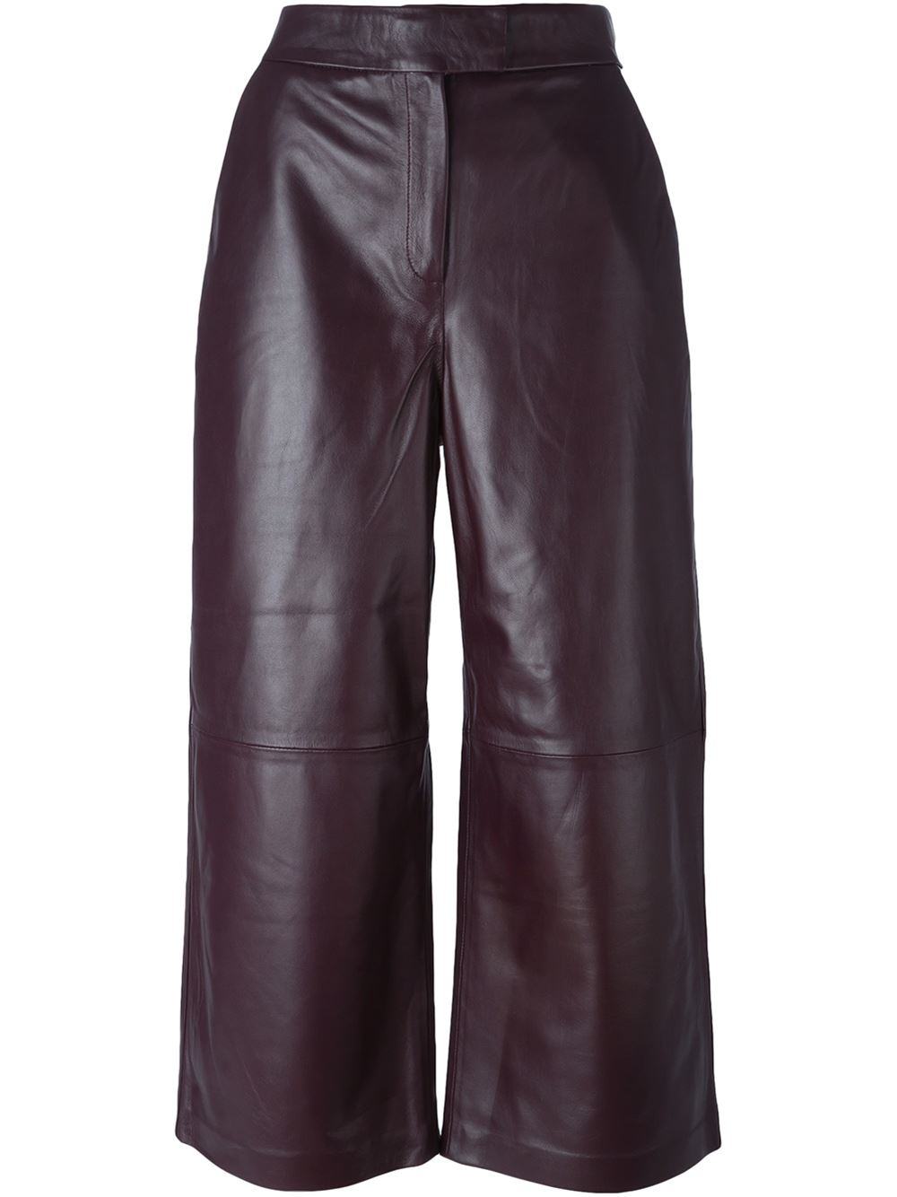 Avelon Leather Culottes in Red | Lyst