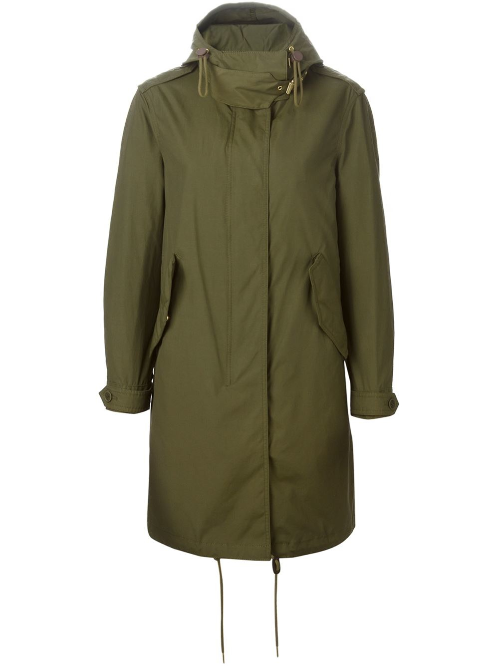 Burberry Brit 'Thaxmead' Parka Jacket in Green | Lyst