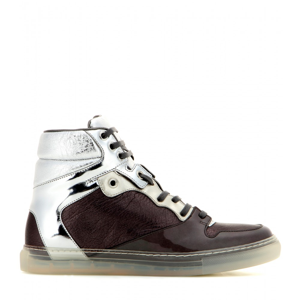 balenciaga high top womens gold