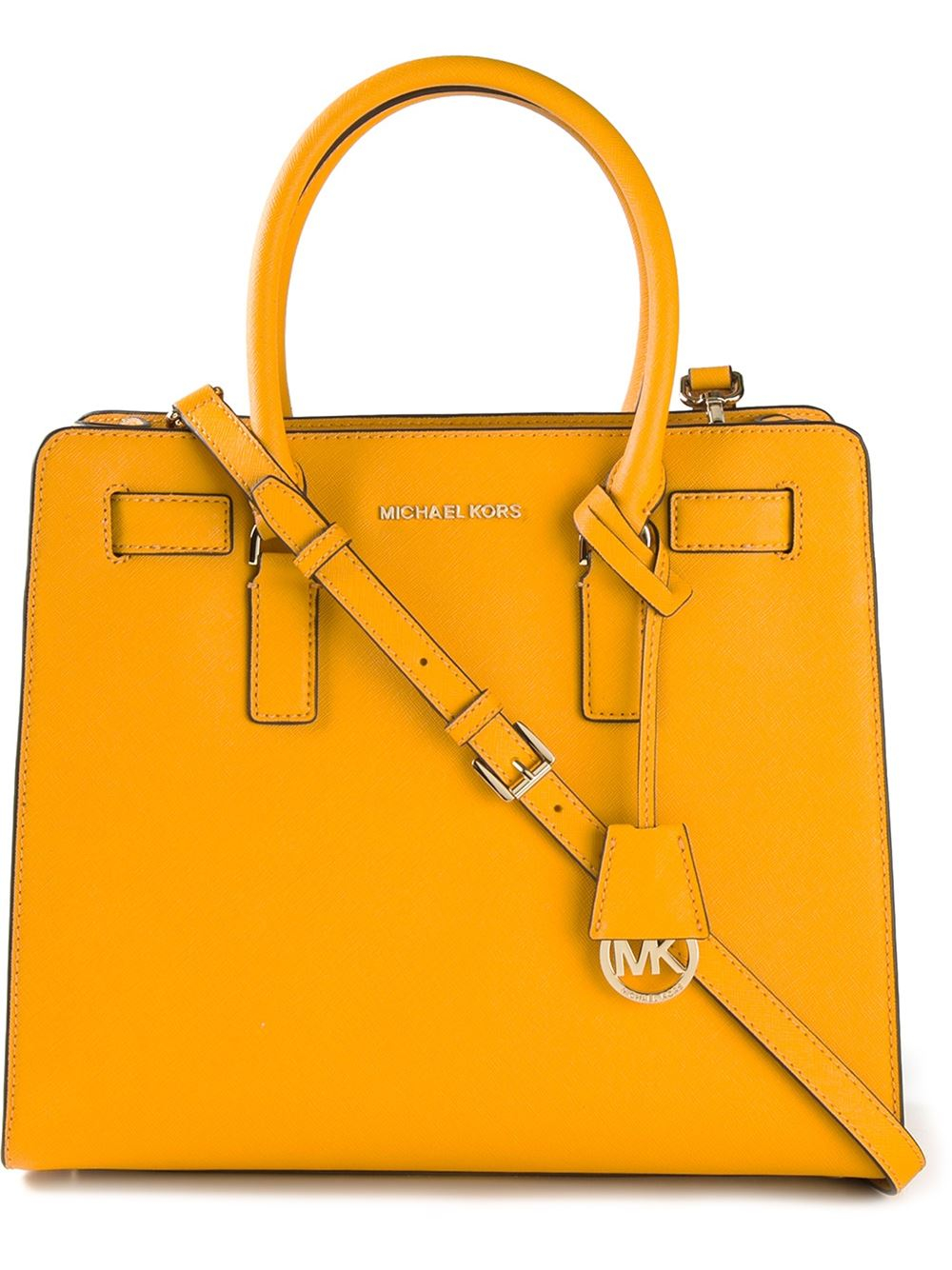 Michael michael kors 'Dillon Large Saffiano' Tote Bag in Yellow | Lyst