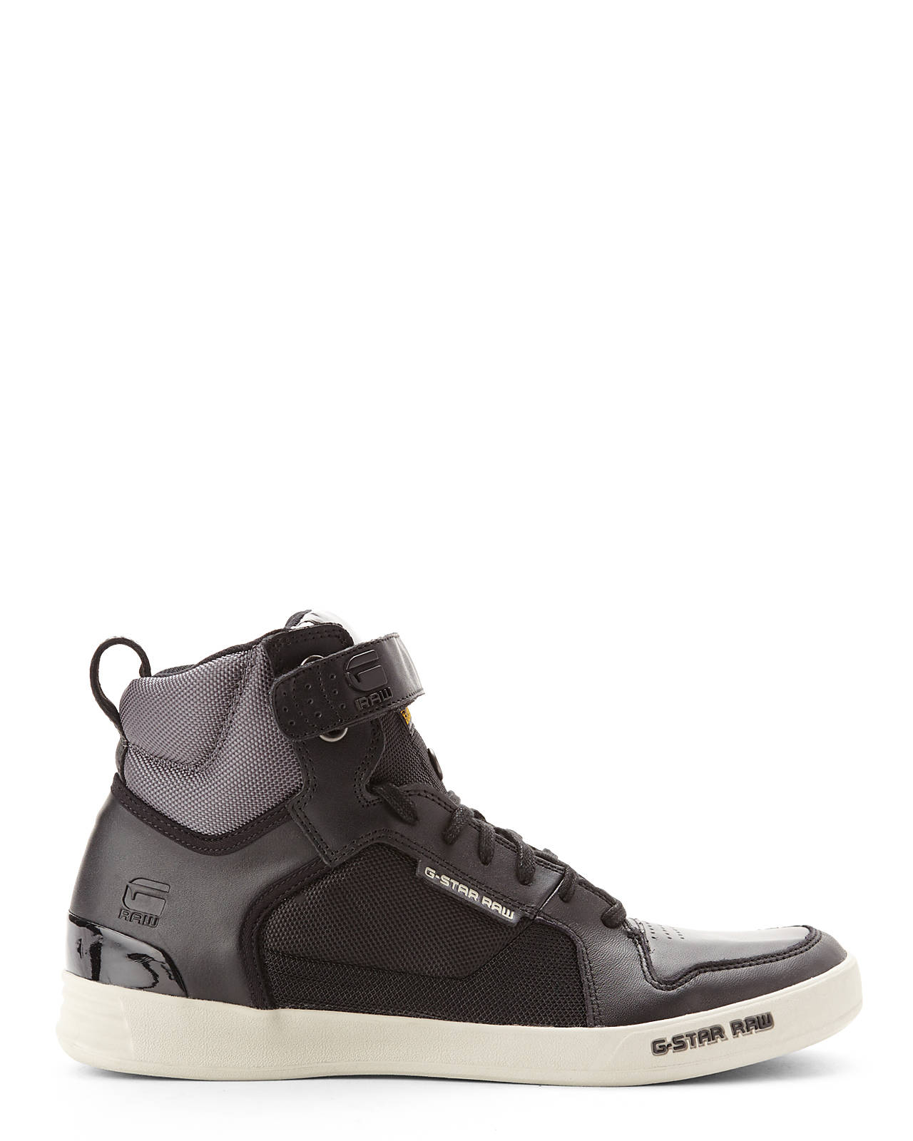 Lyst - G-Star Raw Black Grey Yard Bullion High-top Sneakers in Black ...