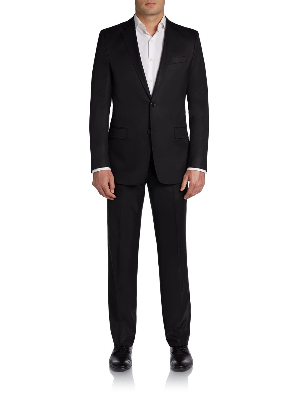 Versace Pure Vigin Wool Two-button Suit in Black for Men | Lyst