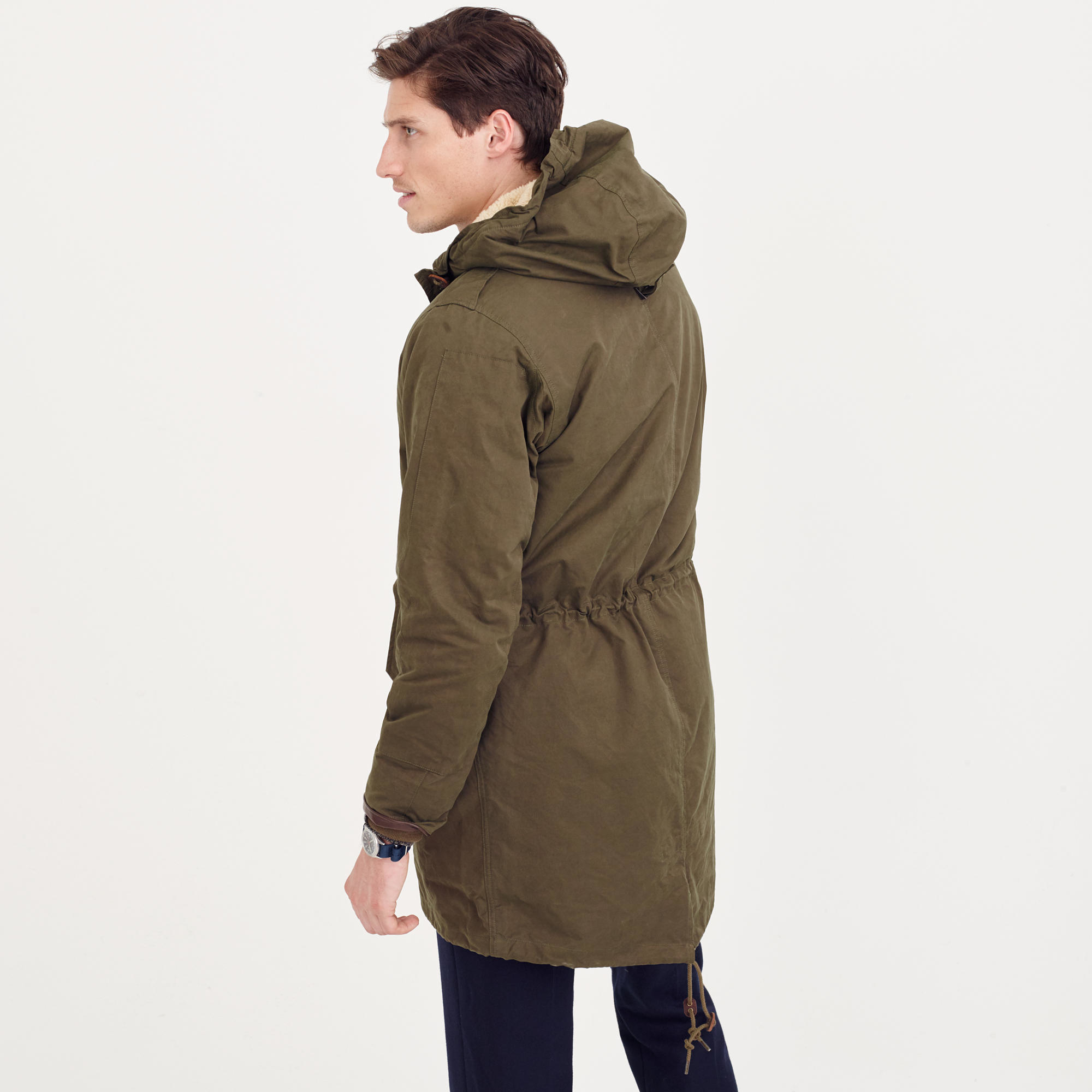 J.crew Hooded Fishtail Parka With Primaloft in Green for Men Lyst