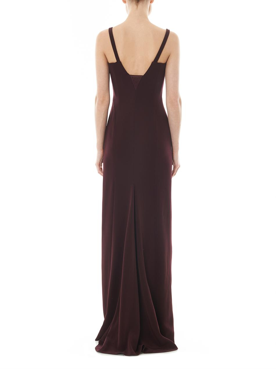 Lyst Galvan London Hiddencorset Crepe Gown in Purple