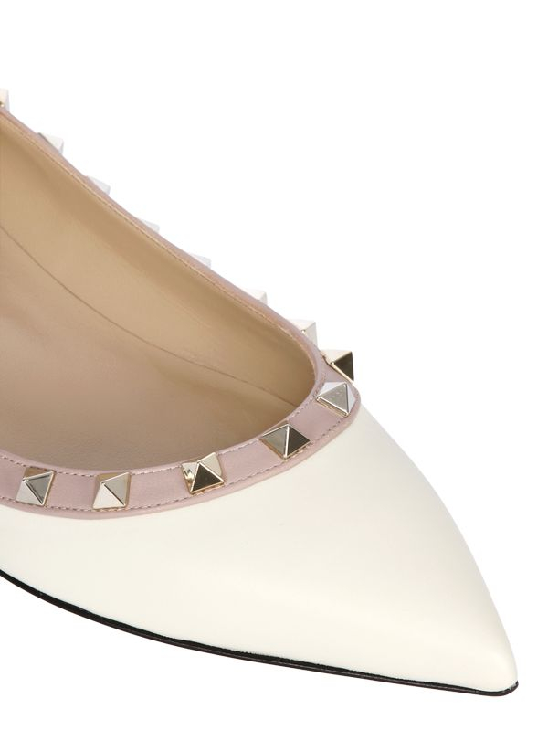 valentino white flat