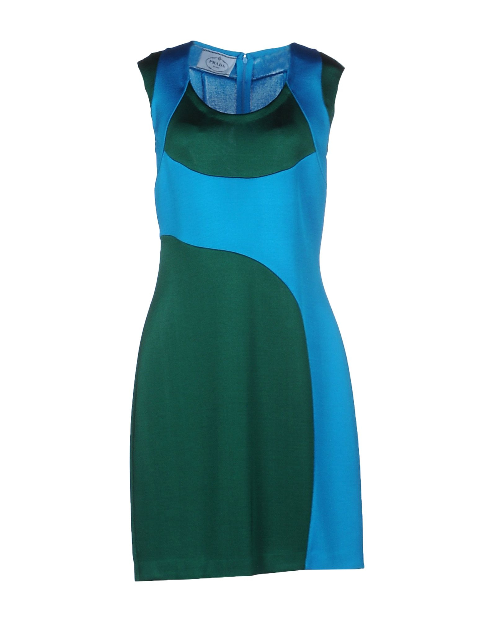 Prada Short Dress in Multicolor (Green) - Save 73% | Lyst