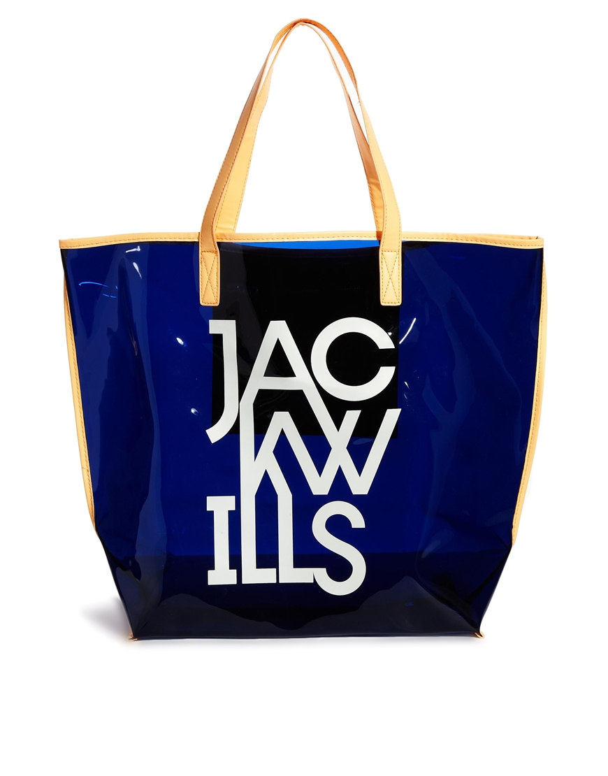 Jack wills Graphic Tote in Blue Lyst