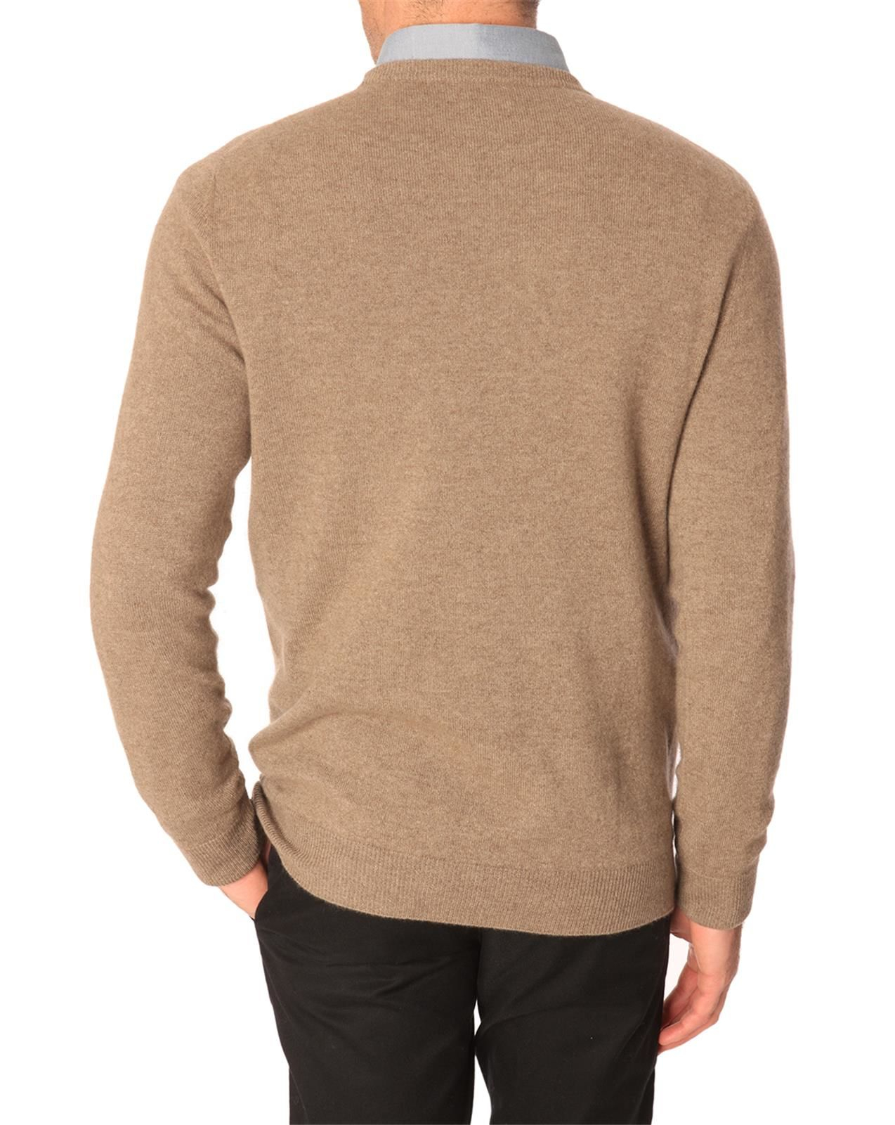Menlook label Geoffroy Dark Beige Cashmere Sweater in Beige for Men | Lyst