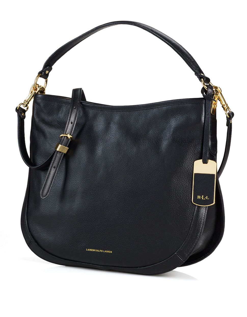 Lauren by ralph lauren Thurlow Leather Hobo Bag in Black Lyst