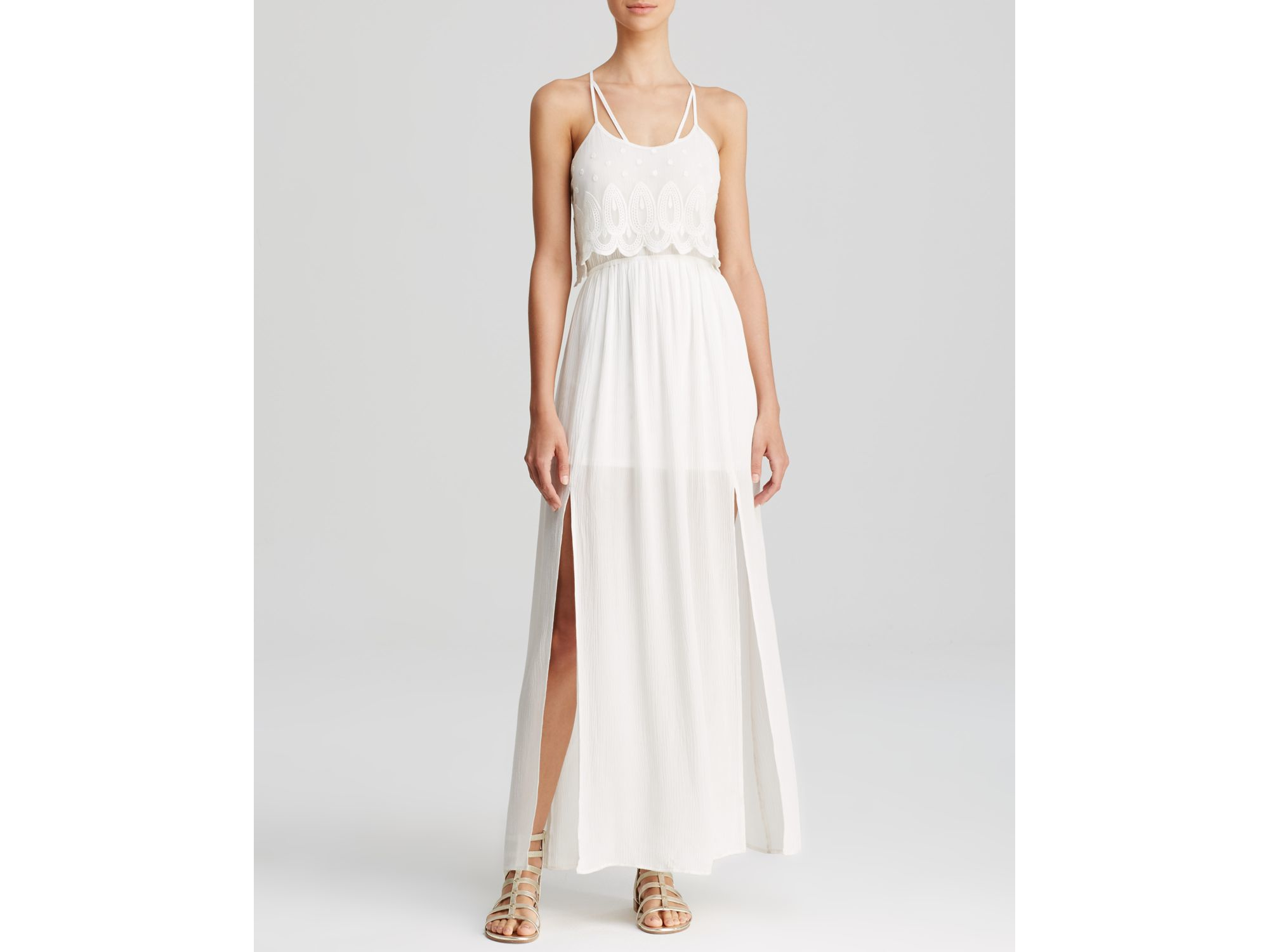 Lyst - Mystic Dress - Maxi Lace Back in White