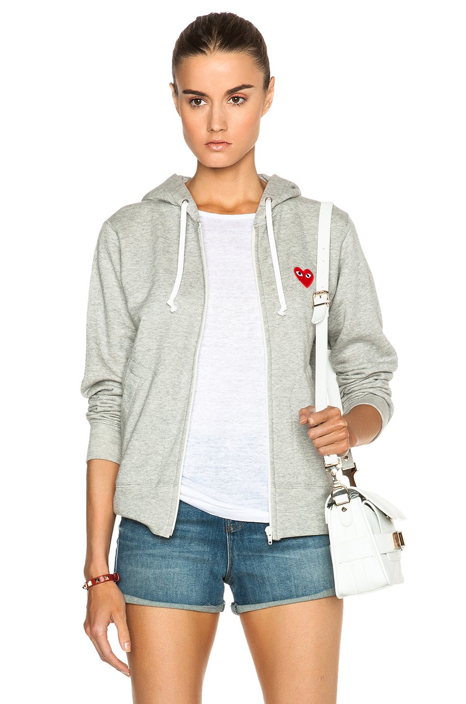 commes de garcon blue hoodie