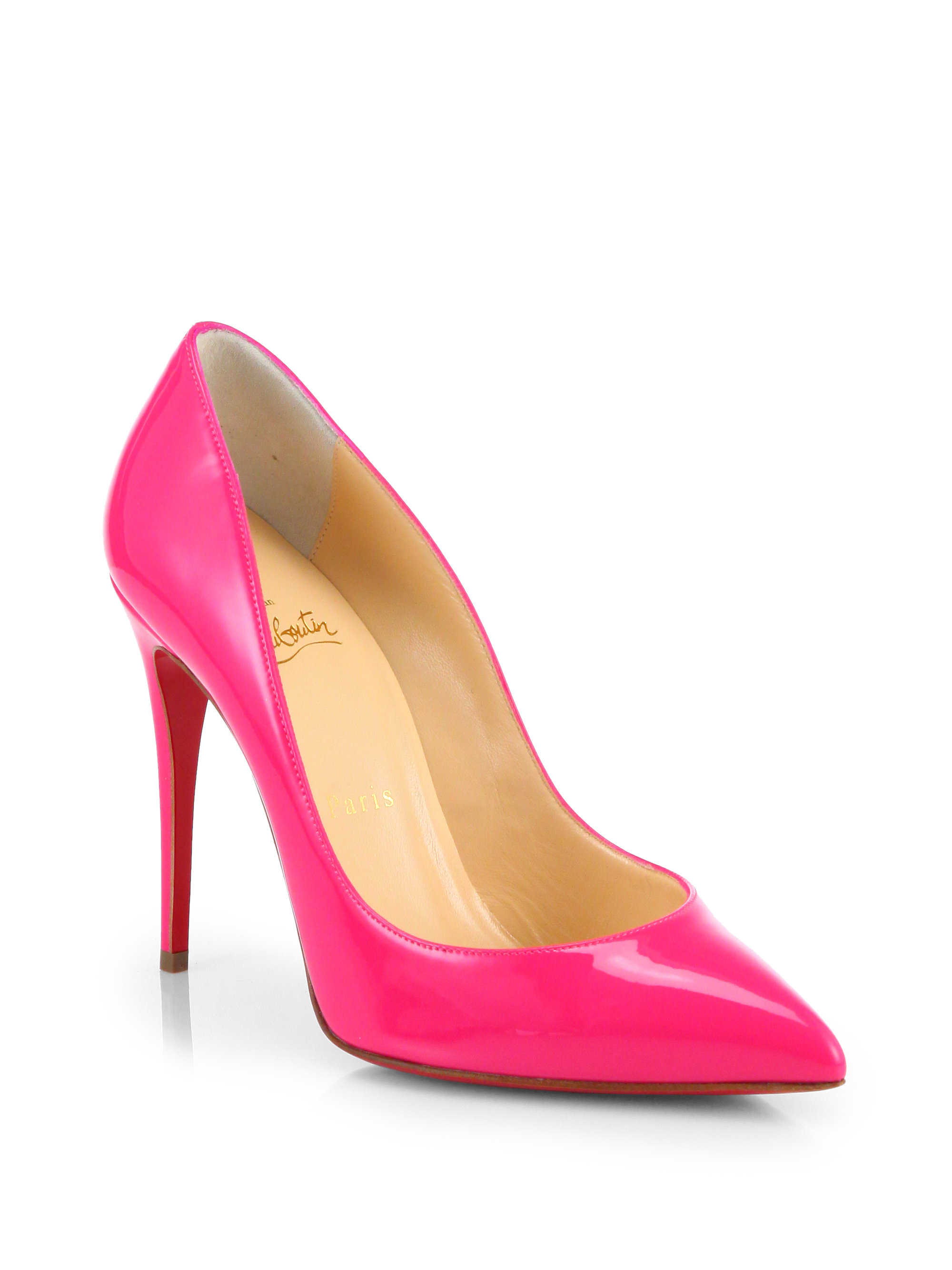 Christian Louboutin Pigalle Follies Patentleather Pumps in Pink | Lyst
