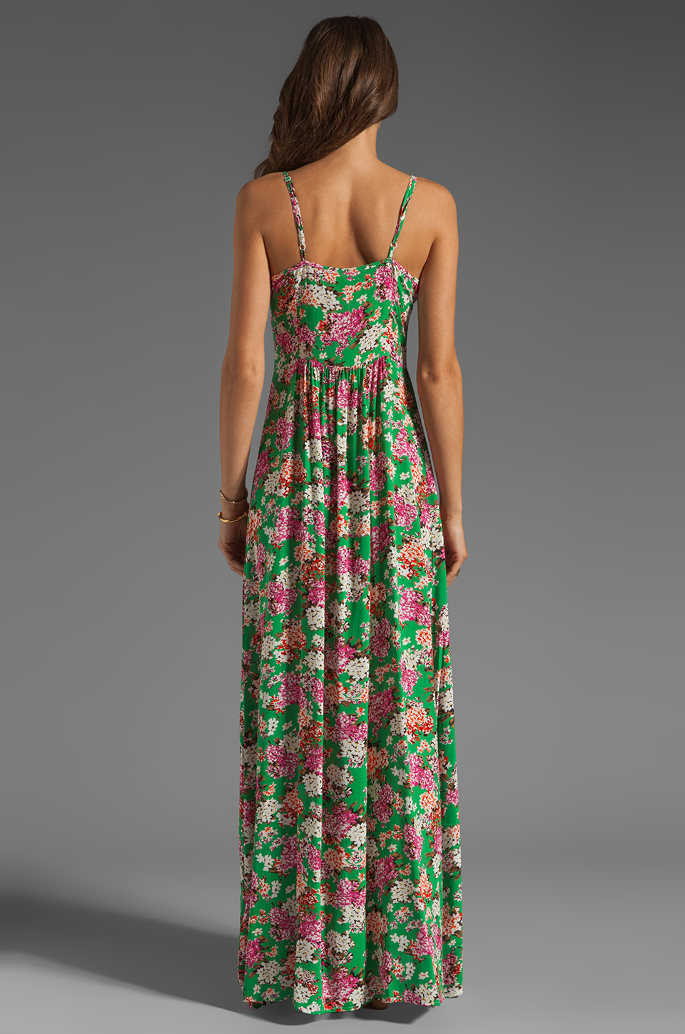 Lyst - Jarlo Vanessa Floral Maxi Dress in Green
