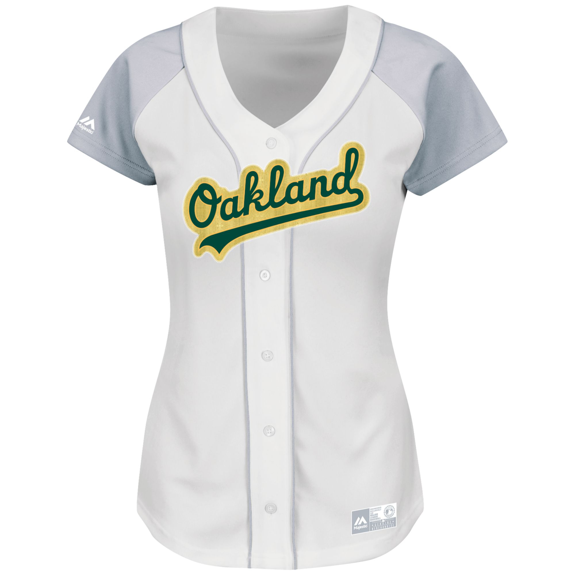 Majestic Womens Oakland Athletics Fashion Replica Jersey in White ...