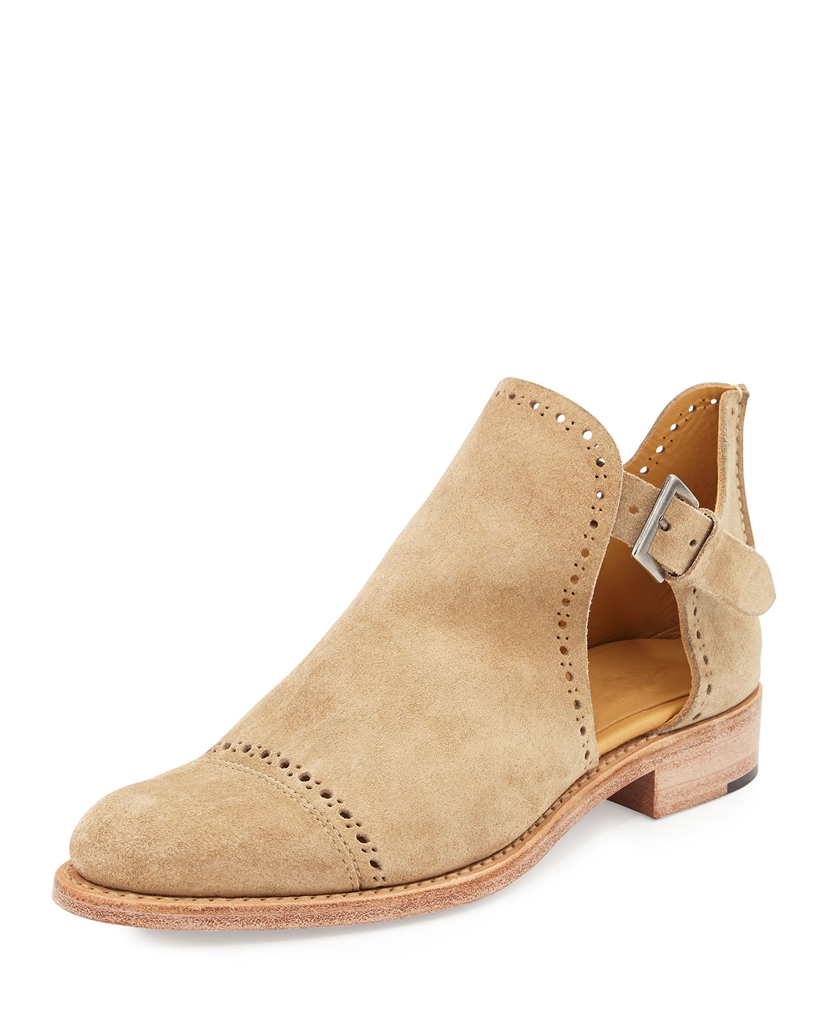 Lyst The Office Of Angela Scott Suede Cutout Desert Boot In Natural Gallery