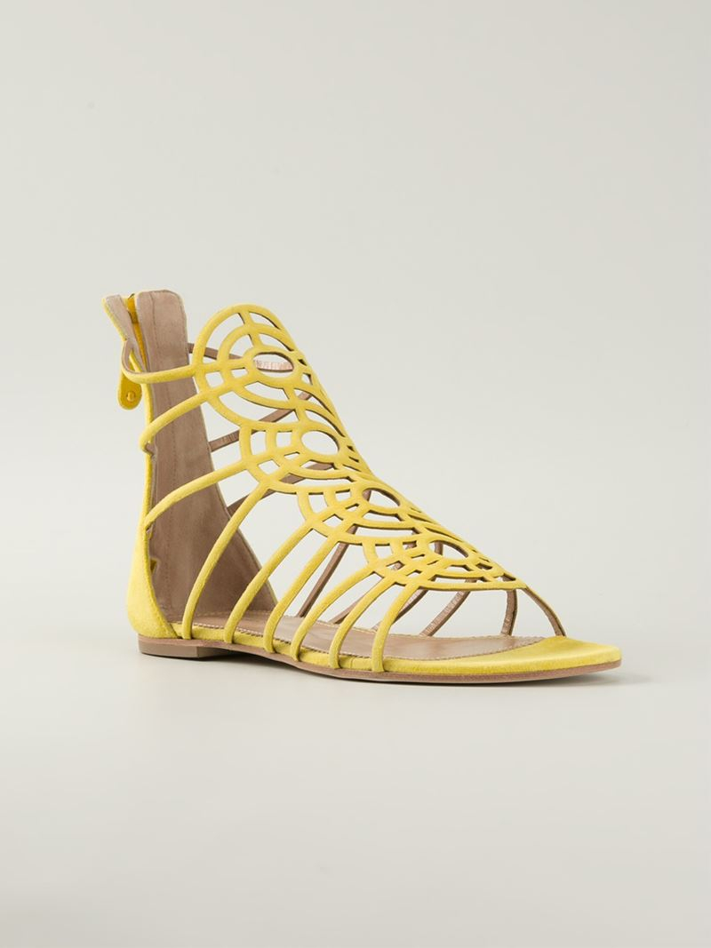 Strappy Heels: Strappy Yellow Sandals