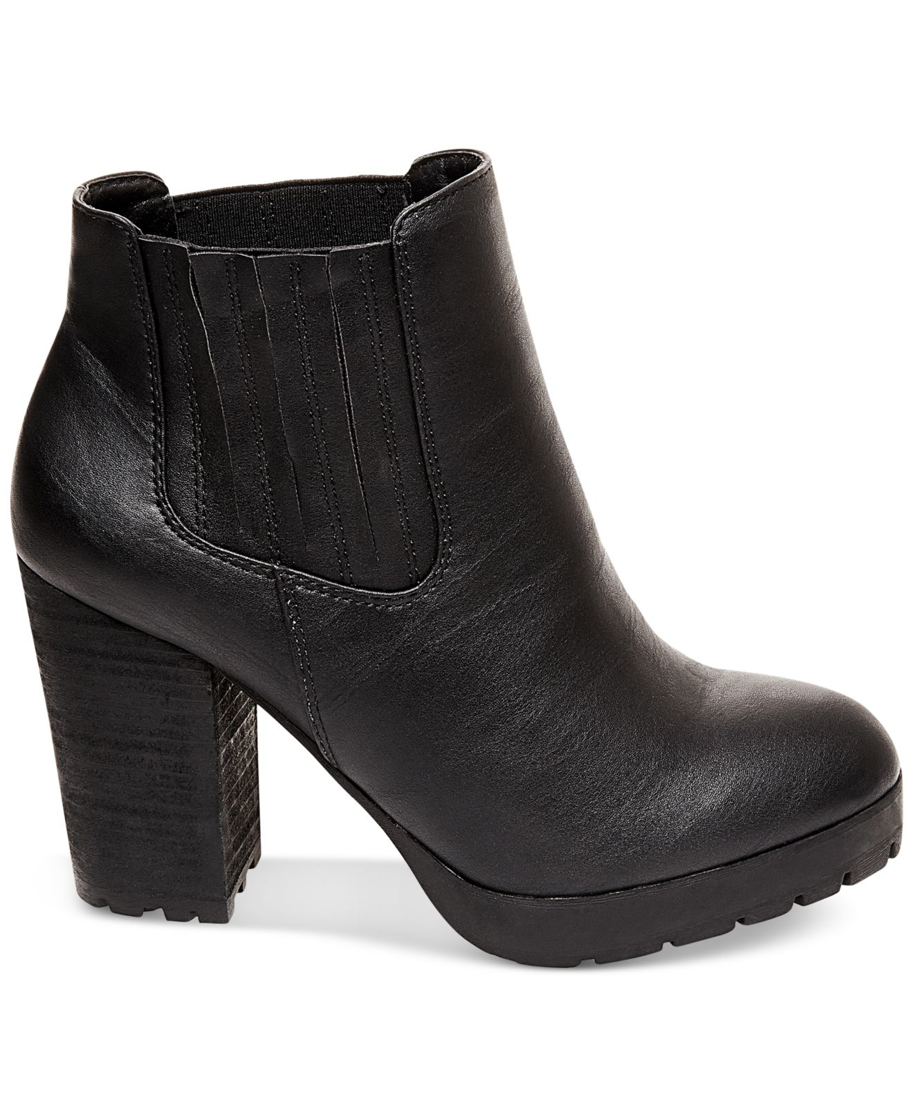 madden girl black ankle boots