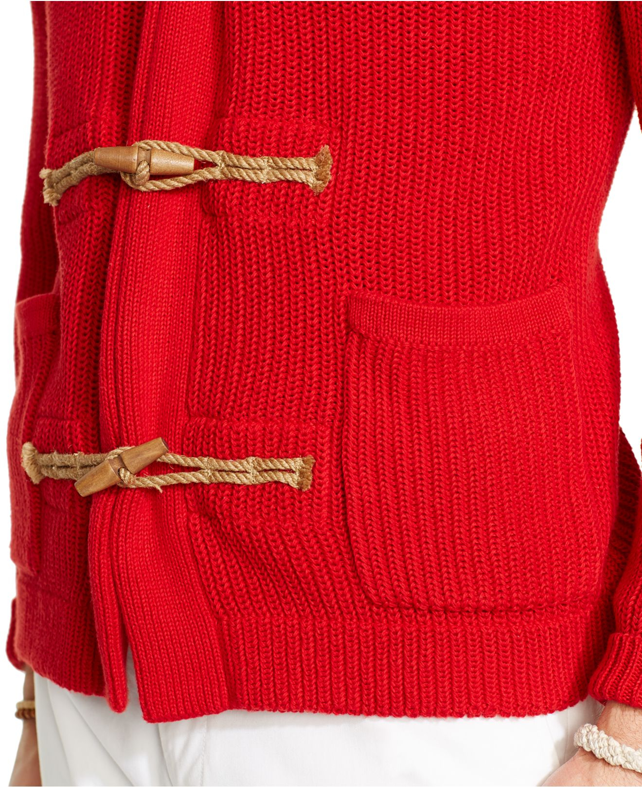 Polo Ralph Lauren Egyptian-Cotton Shawl Cardigan Sweater in Red for Men ...