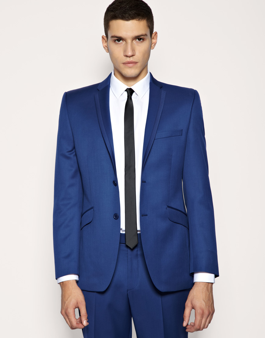 Lyst - Lambretta Blue Plain Tonic Suit Jacket in Blue for Men