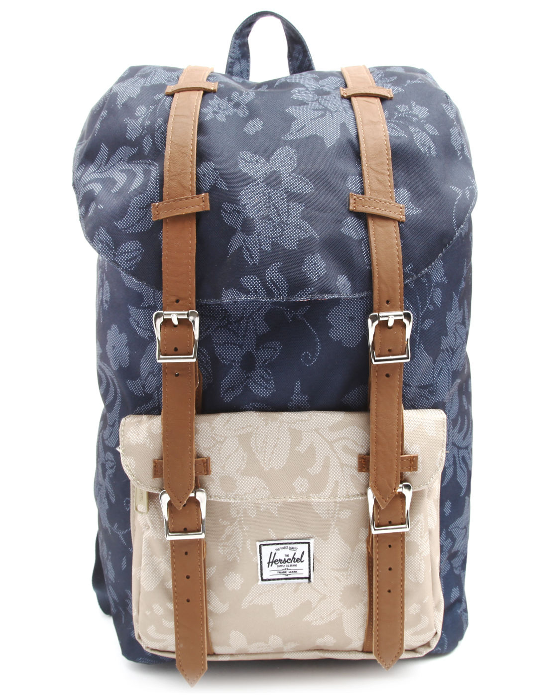 Herschel supply co. Little America Mid-volume Blue And Beige Flower ...