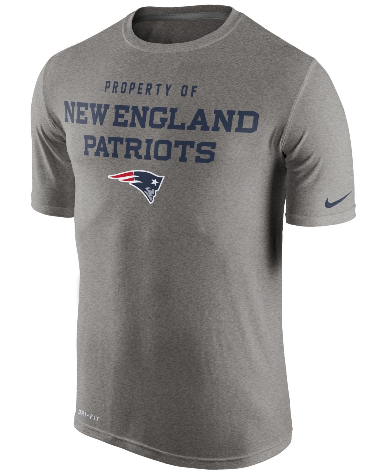 Nike Men's New England Patriots Legend Property Of T-shirt in Gray for ...