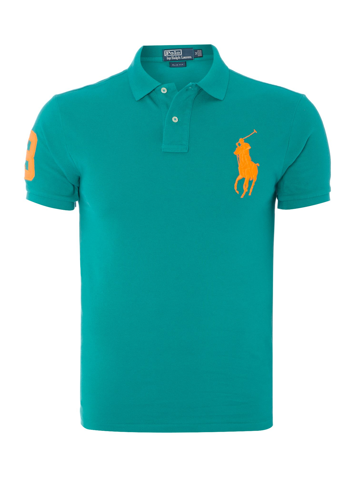 Polo ralph lauren Big Pony 3 Sleeve Slim Fit Polo Shirt in Green for ...