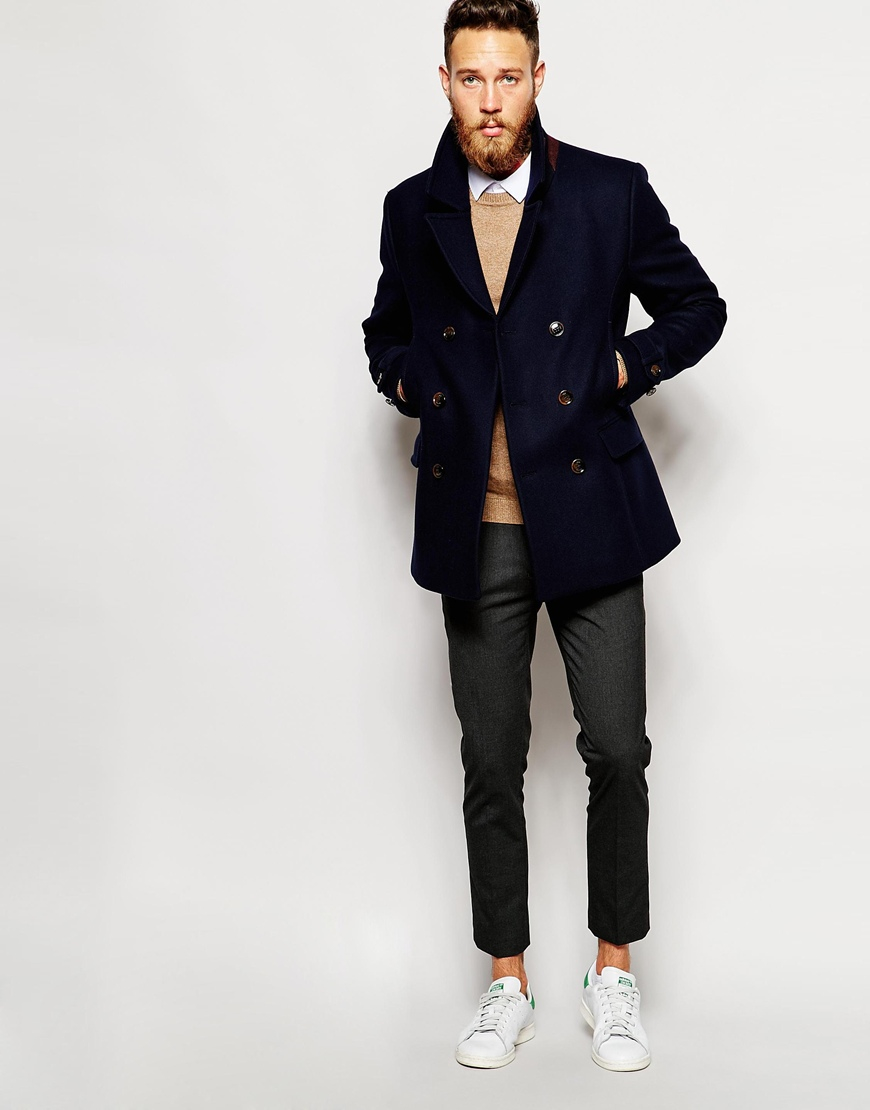 Pea Coats Cly Mens Coat Styles Needpeacoat Casual Tan Corduroy Pea Coat