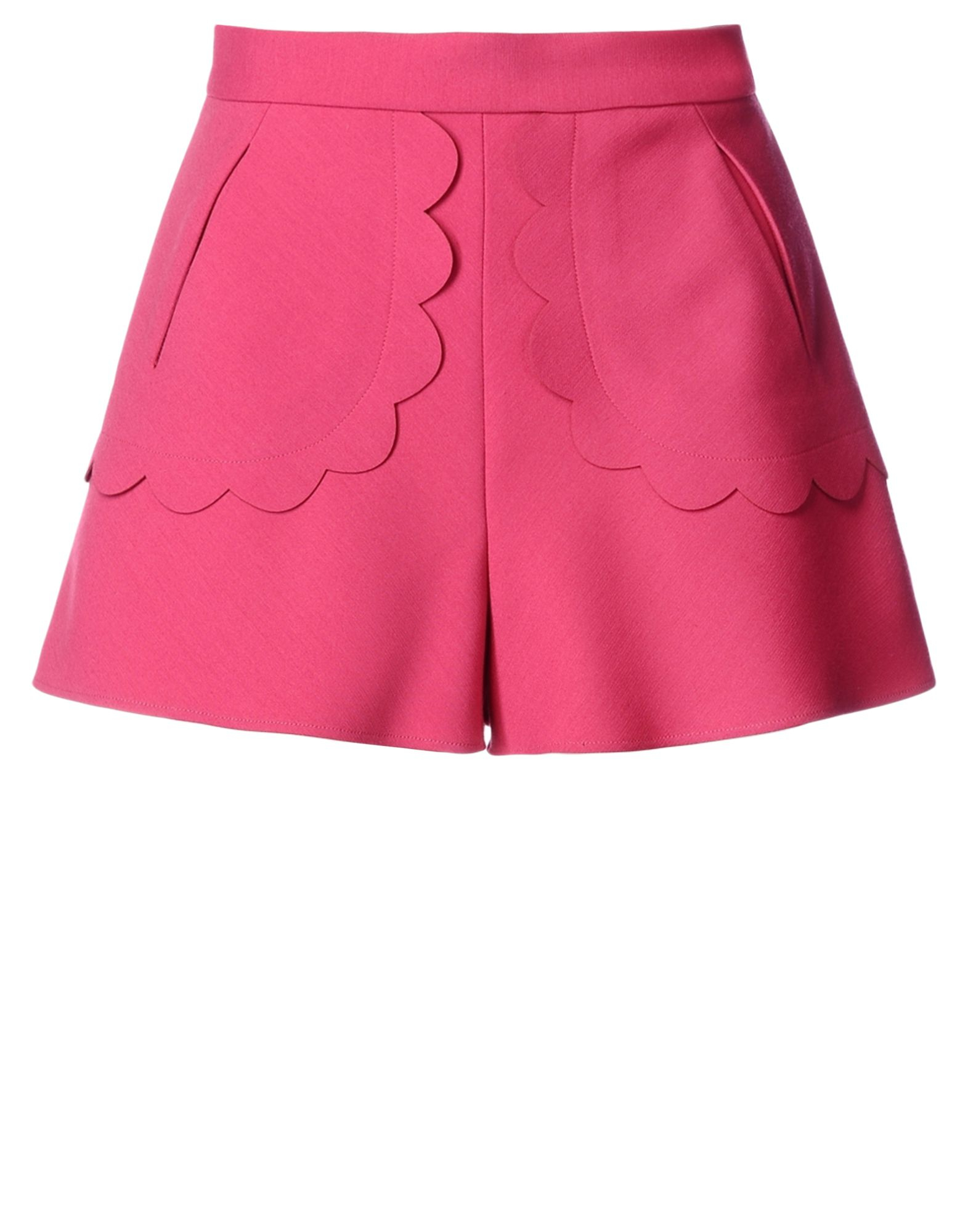 Red valentino Scalloped Cady Tech Shorts in Pink | Lyst