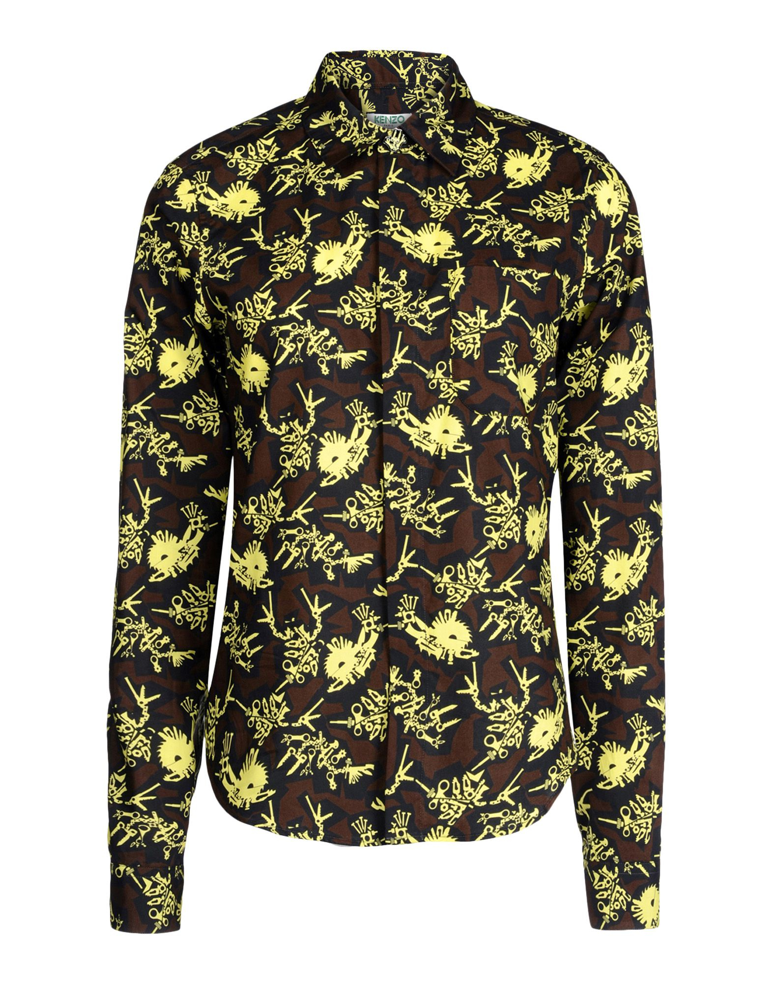 Kenzo Long Sleeve Shirt in Yellow (CHOCOLATE) - Save 31% | Lyst